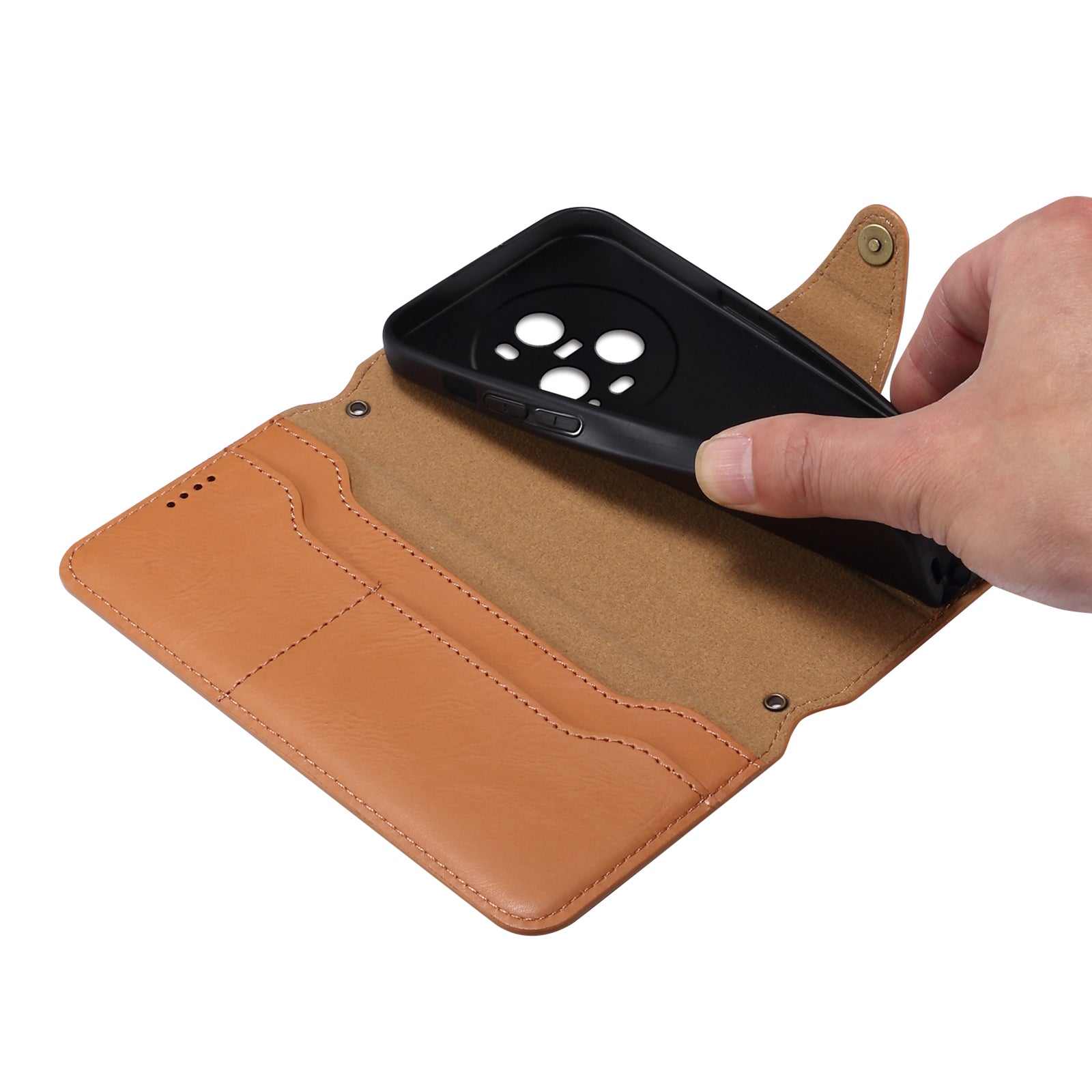 DENIOR For Honor Magic5 Pro Wallet Case Cowhide Texture PU Leather Stand Phone Cover DENIOR For Honor Magic5 Pro Wallet Case Cowhide Texture PU Leather Stand Phone Cover